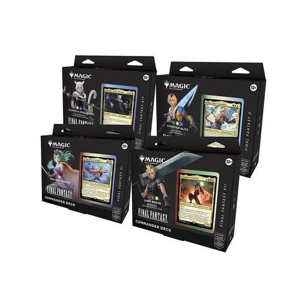 MTG FINAL FANTASY Commander Deck Display - Set of Four